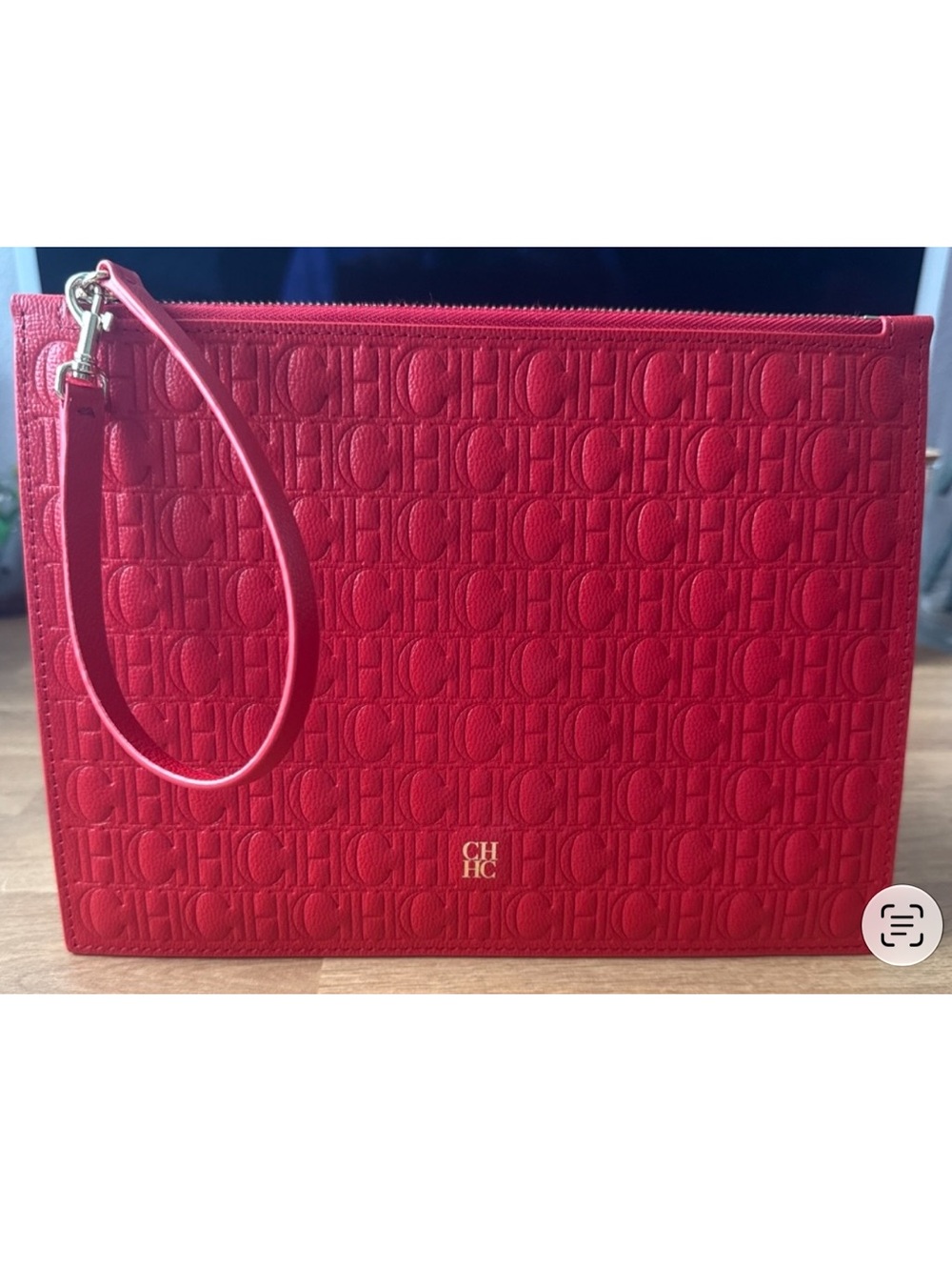 Carolina Herrera monogram wristlet Red Wristlet NWT